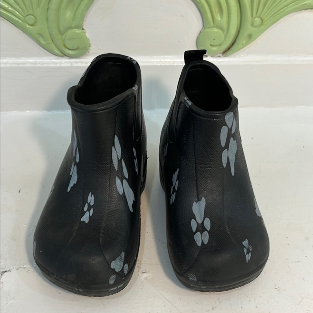 Holeys Blue Paw Print or Teddy Bear Ankle Boots Kids sz 8-9